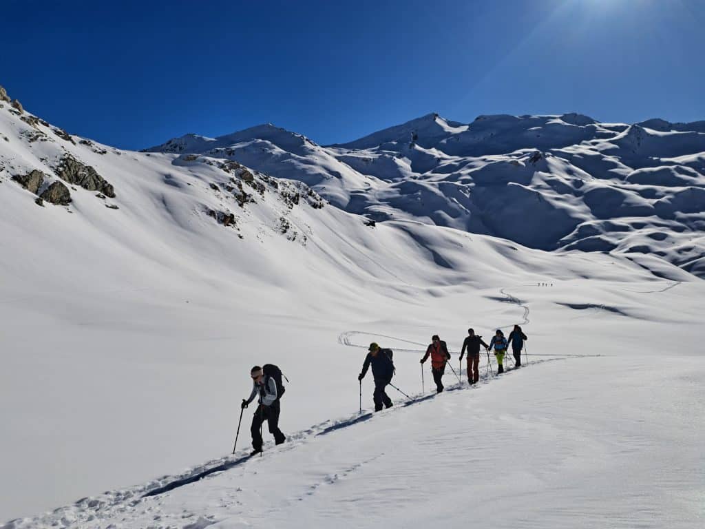 Monté à la pointe de Basel par le glacier de la Tsanteleina
