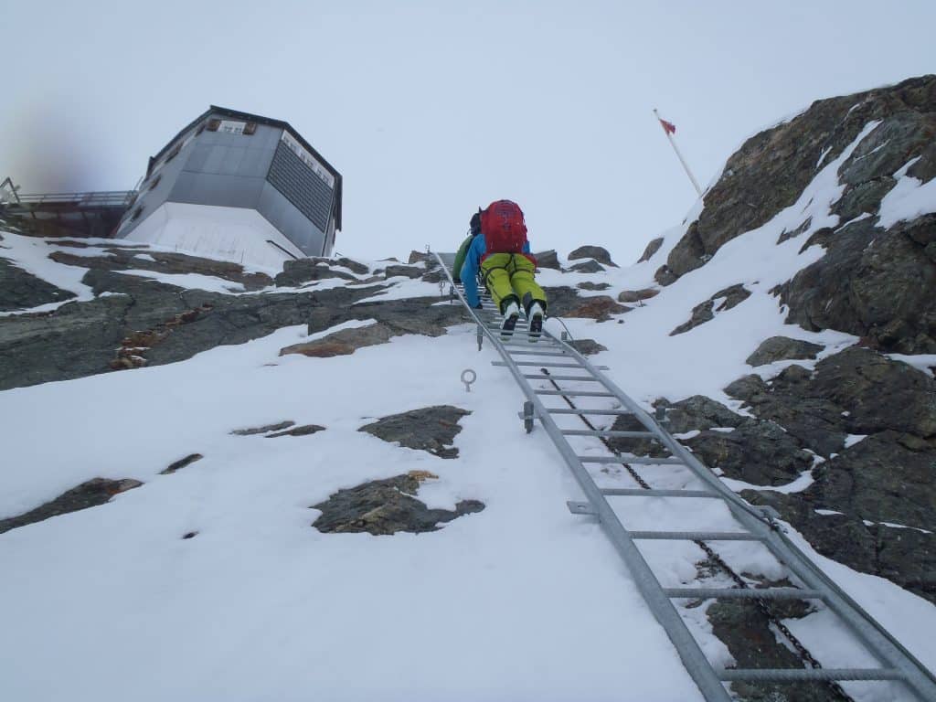 Les derniers mêtre sous la cabane Berthol