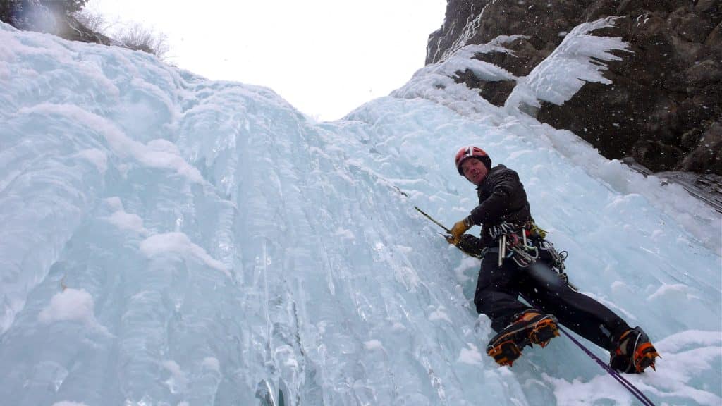 Cascade de glace aux Contamines Montjoie
